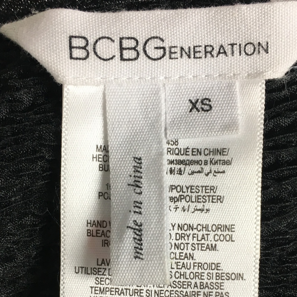 BCBGeneration Metallic Gray Skater Dress - Picture 4 of 5